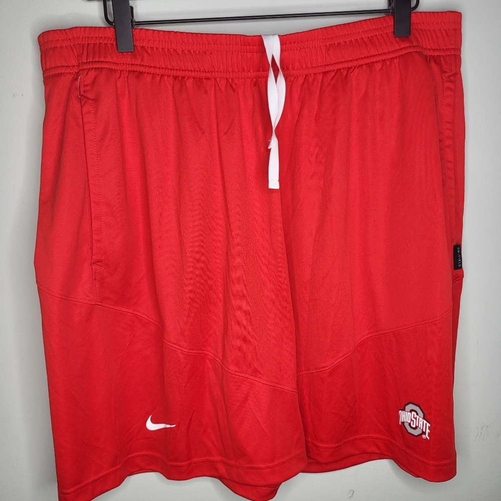 Nike Men’s Red Athletic Shorts with White Drawstring Dri-Fit On Field Size XL